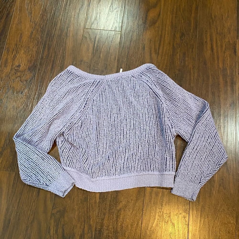 FREE PEOPLE Purple Sweater High Low XS - Picture 3 of 8